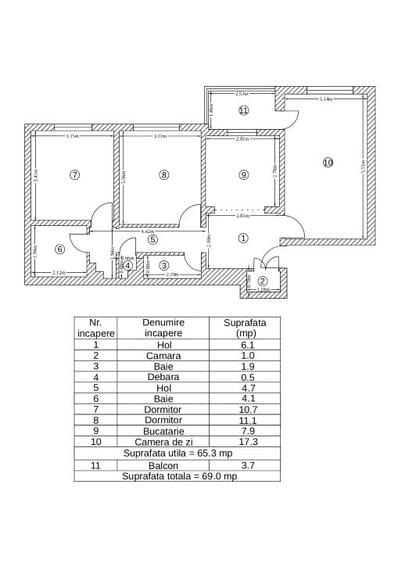 3 camere decomandat, 2 bai, renovat 2020 – Teiul Doamnei, zona linistita - 14