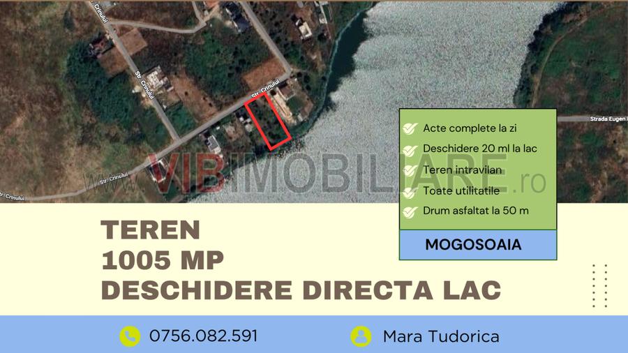 Teren cu deschidere la lacul Mogoșoaia | 1005 mp | Deschidere 20 ml | Utilitati - 1