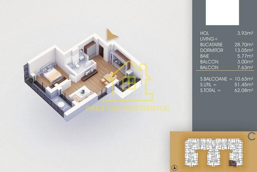 Ultimul apartament- 8 min Metrou Teclu- Finalizat 2025- 2 Cam- 62mp - 8