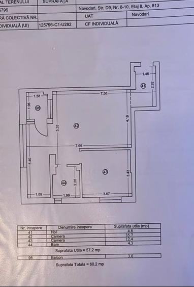 Apartament cu 2 camere în Nord