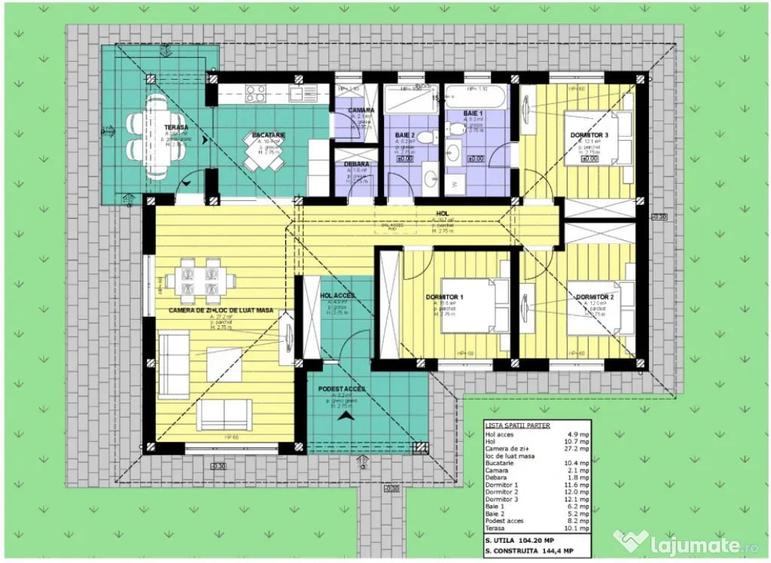 Casa moderna parter, zona excelenta 3 camere, teras? - 6