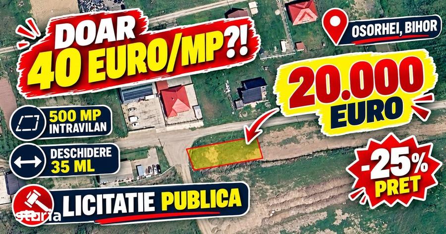 Teren de 500 mp, în Oșorhei