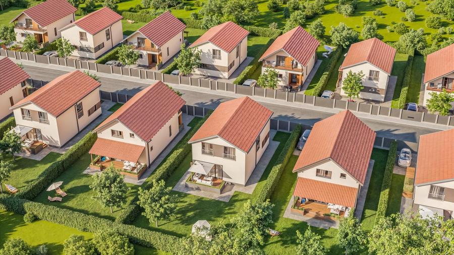Casă individuală cu 3 camere cu Canalizare în Sânpetru