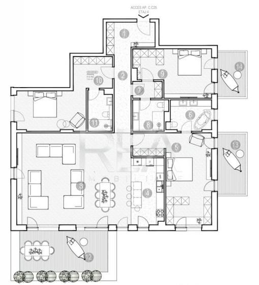 Apartament 4 camere , Green Lake, Grivita