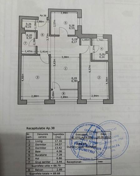Apartament 3 camere de vânzare – Drumul Binelui, 69,5 mp, bloc 2018 - 18