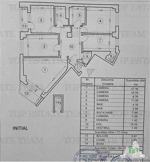 Vanzare apartament generos de 3 camere Turda- vedere spre parcul Regina Maria - 13
