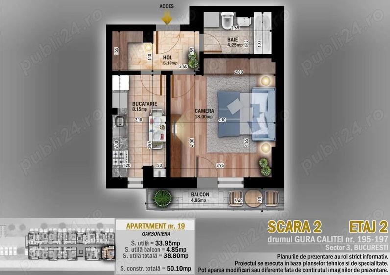 garsoniera spatioasa in sector 3 gura calitei parcul teilor titan - 7