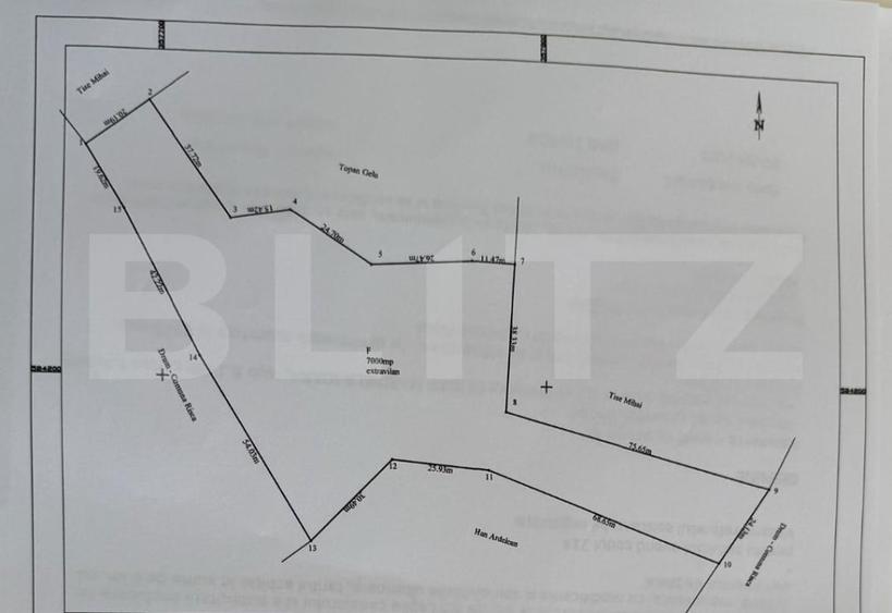 Teren agricol extravilan de 7000 mp, în Gilău