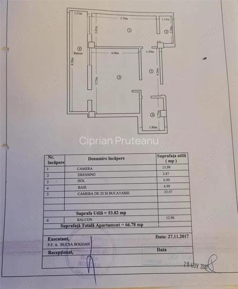Apartament 2 camere 67 mp cu boxa si loc de parcare