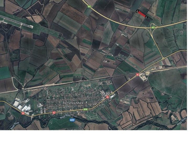 Remetea Mare - teren extravilan agricol langa autostrada - S:12000mp - 2