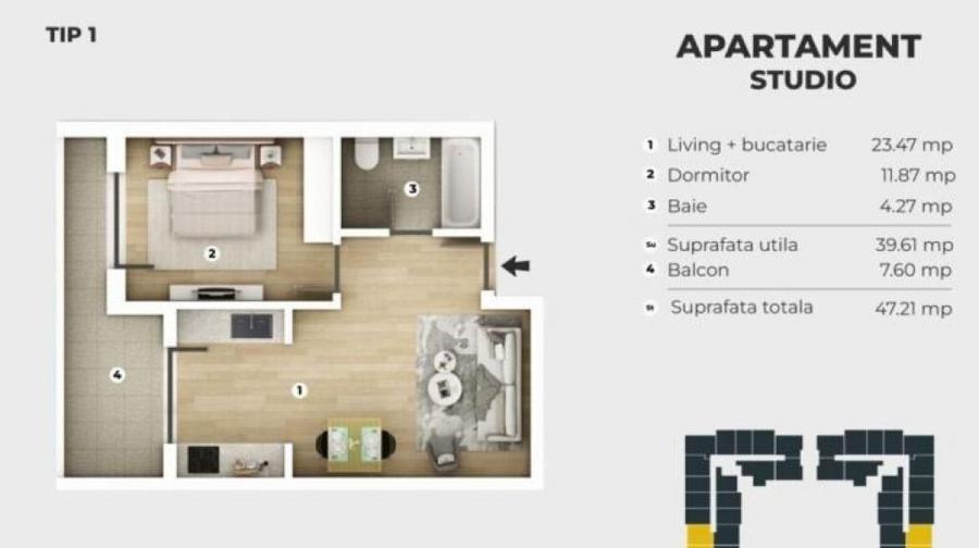 Berceni metrou biruintei 81 studio dubla - 1