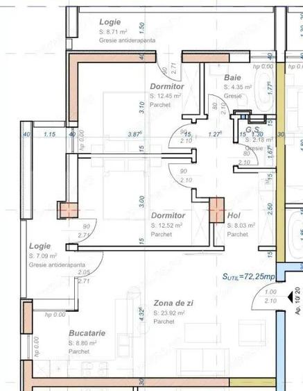 Apartament 3 camere, semidecomandat, 72 mp utili, zona Aradului - 2