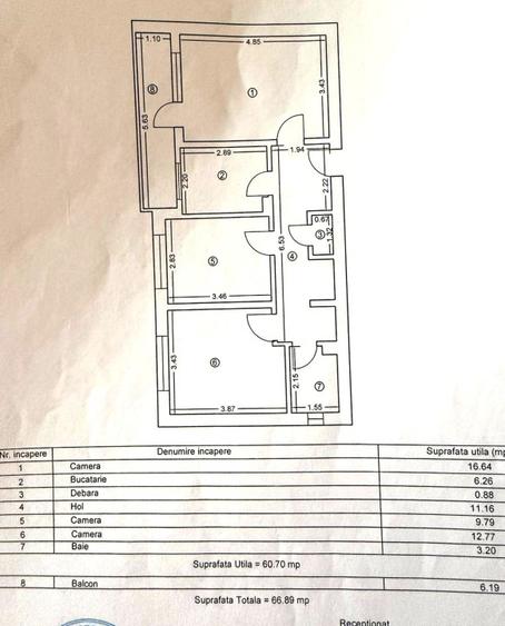 cireșica,apartament 3 camere  - 4