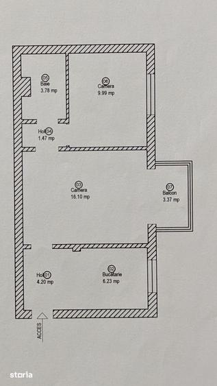 Apartament cu 2 camere semidecomandat, mobilat în Girocului