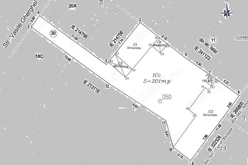 Teren 201 mp Domenii cu casa mica renovabila ?i draft proiect P+2, utilita?i - 3
