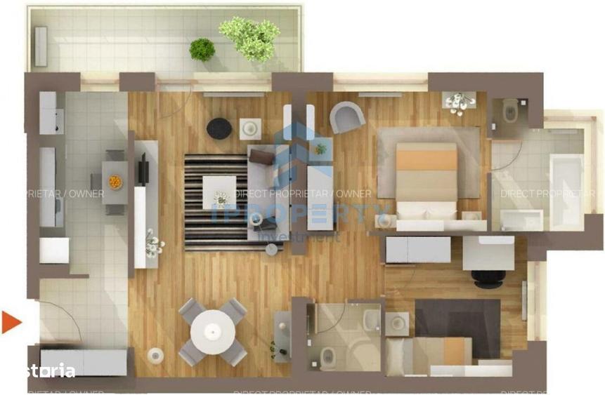 Baneasa | 3 Camere | Centrala Proprie | 2 x Bai | AC - 8