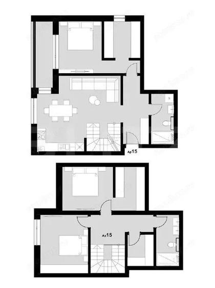 Apartament 4 camere pe doua niveluri, 2 locuri de parcare, Giroc - 1