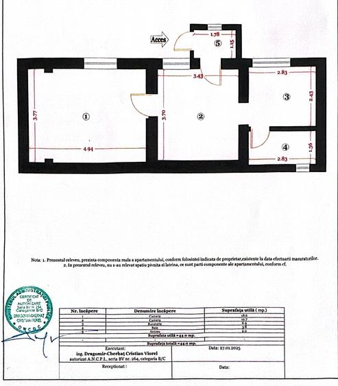 Apartament cu 2 camere semidecomandat în Central Apartament cu 2 camere semidecomandat în Central