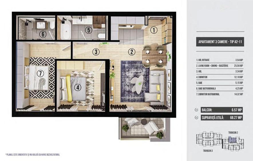 Apartament 3 camere | Zona Pipera-Voluntari | Loc de joaca pentru copii - 9