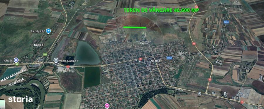 Teren de 46600 mp, în Central