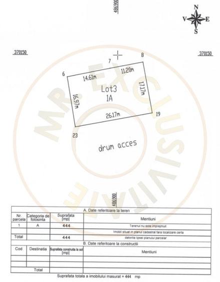 Teren 500 mp intravilan Smeura Stoenari - 4 loturi - 6