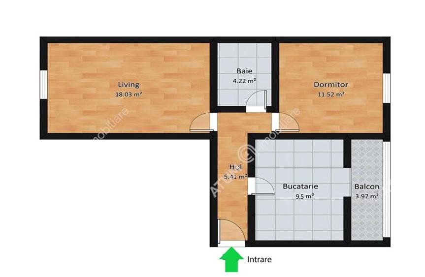 Apartament cu 2 camere balcon situat in zona Vasile Aaron din Sibiu - 8