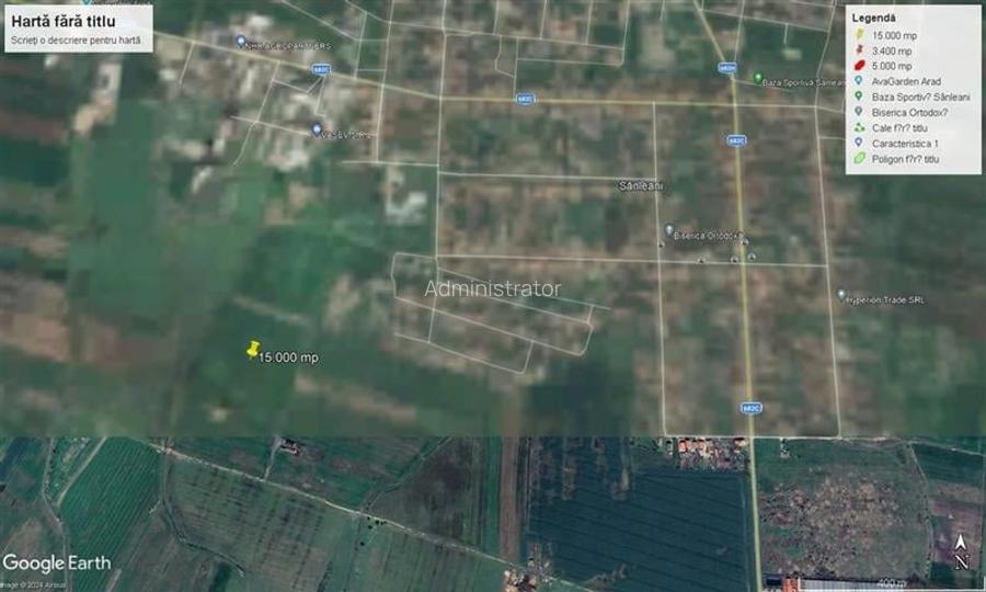 Teren extravilan zona cimitir, Sanleani