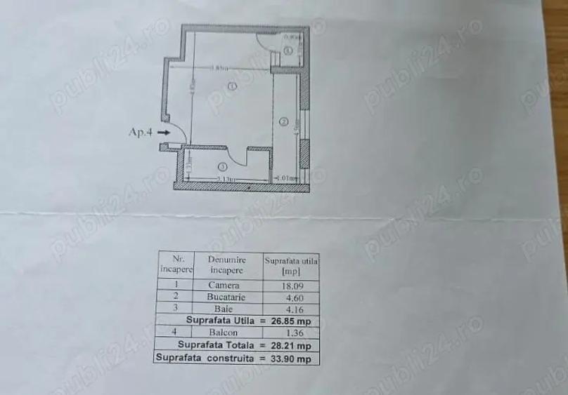 Garsoniera zona Parc Bazilescu, 5 min metrou Bazilescu - 9