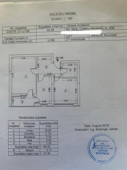 Apartament cu 2 camere decomandat în Exterior Vest