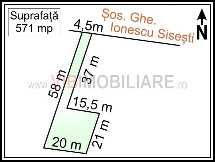 Baneasa - Sisesti Stradal, teren intravilan, suprafata 571 mp - 1