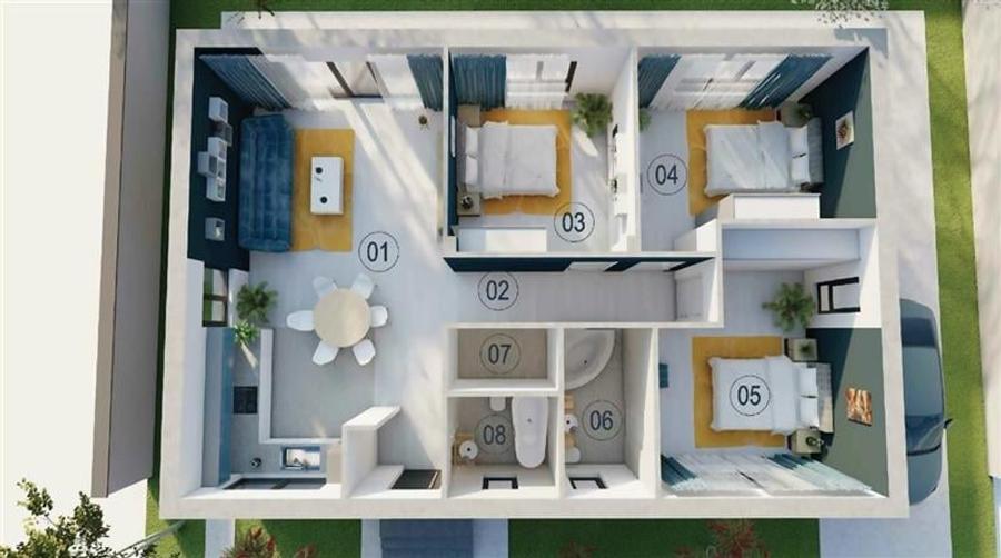 Casa individuala 4 camere si teren 300 mp complex finalizat Tunari - 8