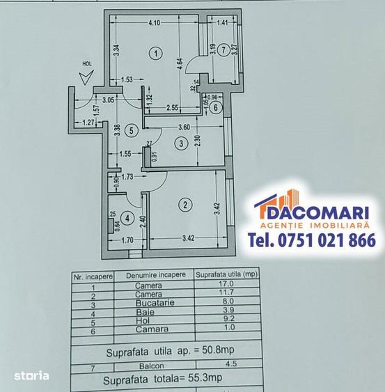 Apartament 2 camere de vanzare in Micro 20. - 1
