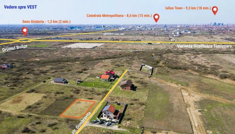 Teren de vanzare Mosnita Veche 855mp - 1
