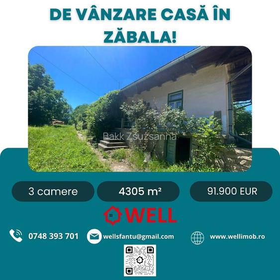 Casă cu 3 camere în Zăbala Casă cu 3 camere în Zăbala