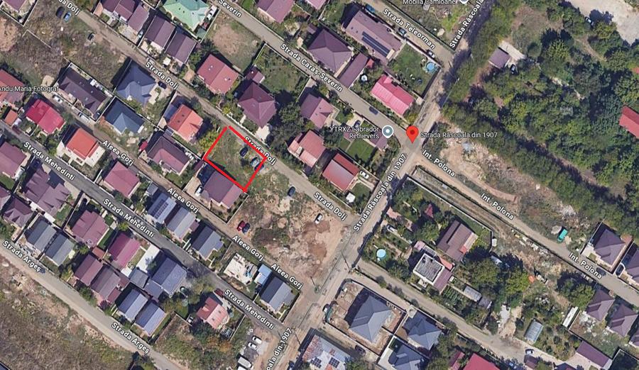 Rascoala 1907-Dolj,toate utilitatile la limita terenului,Urbanism P+2+M,asfalt - 1