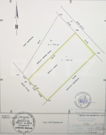 Teren de 775 mp, în Valea