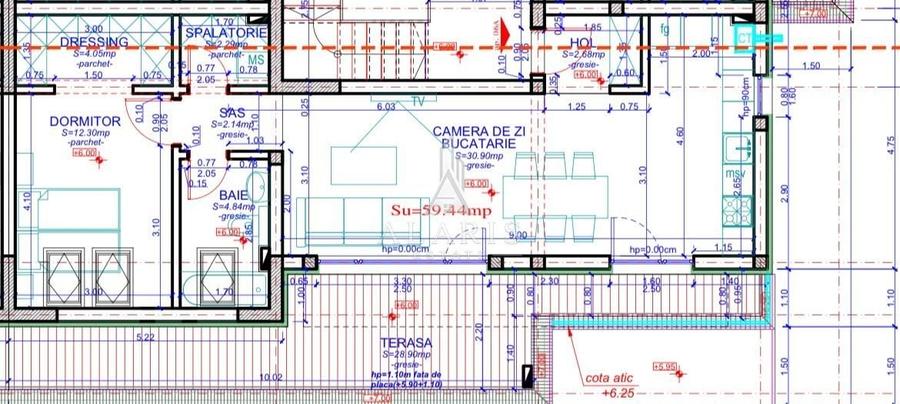 Apartament cu 2 camere, terasa 29mp, in Giroc - 9
