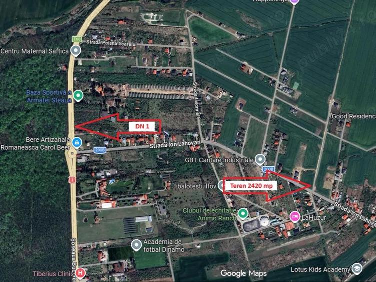 Teren intravilan de 2420 mp in Saftica, comuna Balotesti - strada Ion Lahovari - 4