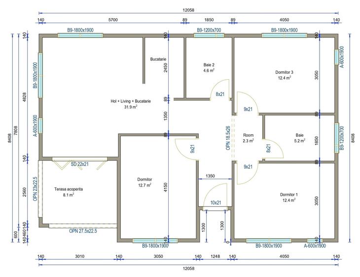 Casă individuală cu 4 camere cu Teren 500 Mp în Exterior Nord