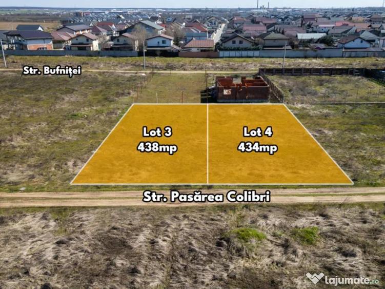 PANTELIMON - TINERETULUI, TEREN 438 MP, FRONT 14 M! - 1