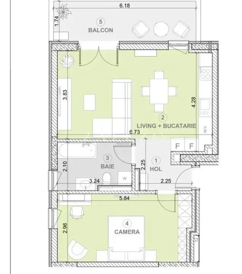 Apartament deosebit cu 2 camere | Ateneo | Prima inchiriere - 8