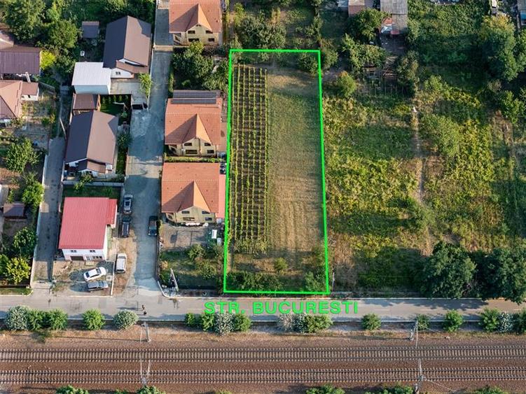 Teren Construcții intravilan de 1167 mp, în Valu lui Traian