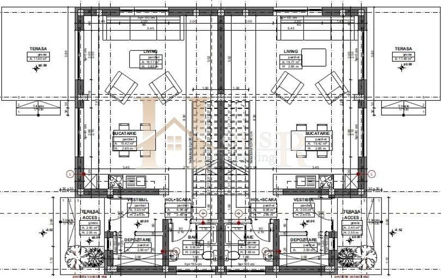 Duplex cu 4 camere cu Canalizare în Giroc