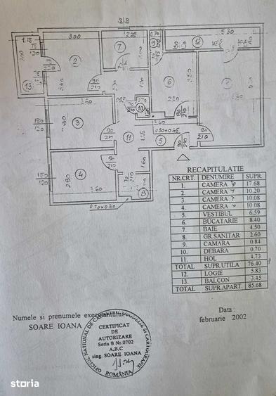 Apartament cu 4 camere decomandat în Tei
