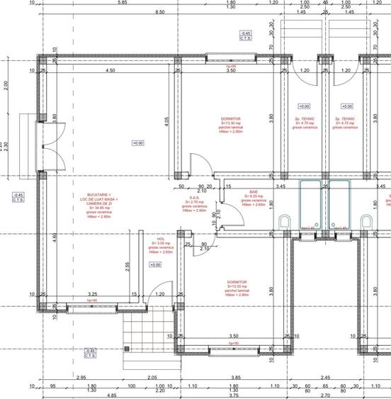 Duplex cu 3 camere cu Canalizare în Moșnița Nouă