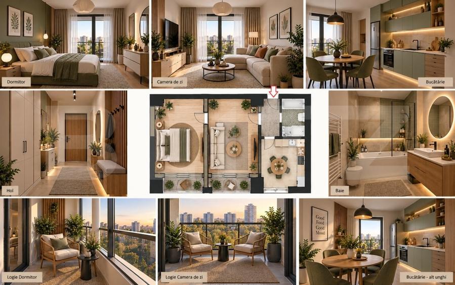 Apartament cu 2 camere semidecomandat în Lunca Cetățuii