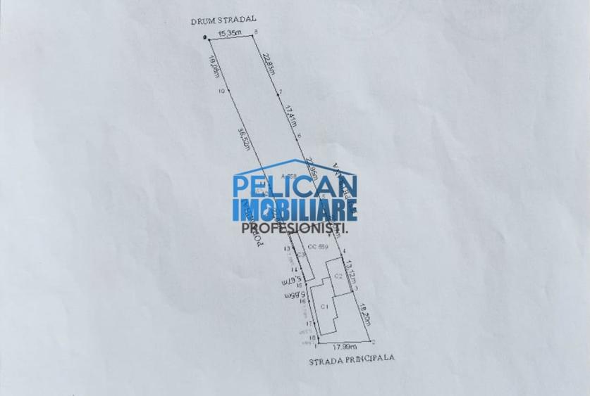 Casă individuală cu 3 camere cu Teren 1742 Mp în Frecăței