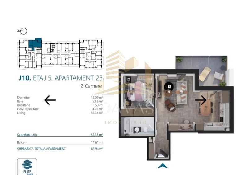 Apartament cu 2 camere semidecomandat în Iris
