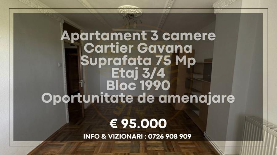 Apartament cu 3 camere decomandat în Bere