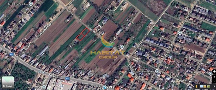 Teren Construcții intravilan de 500 mp, în Est